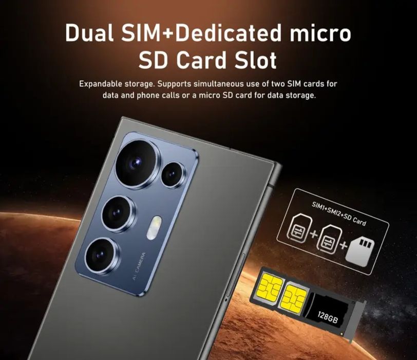 Смарт телефон  с Android 14, 6.