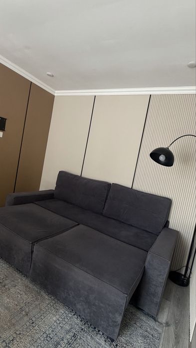 Диван раскладной серый