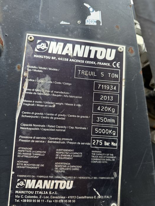 Winch  Macara Troliu manitou MRT de 5 tone