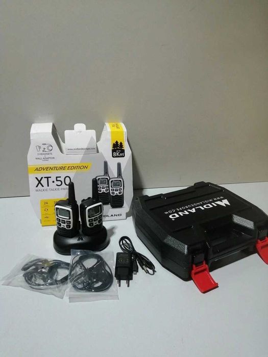 Двупосочни радиостанции Midland XT50 8км обхват 2бр уоки токи с usb