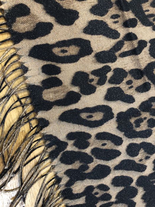 Esarfa animal print leopard 100% vascoza noua