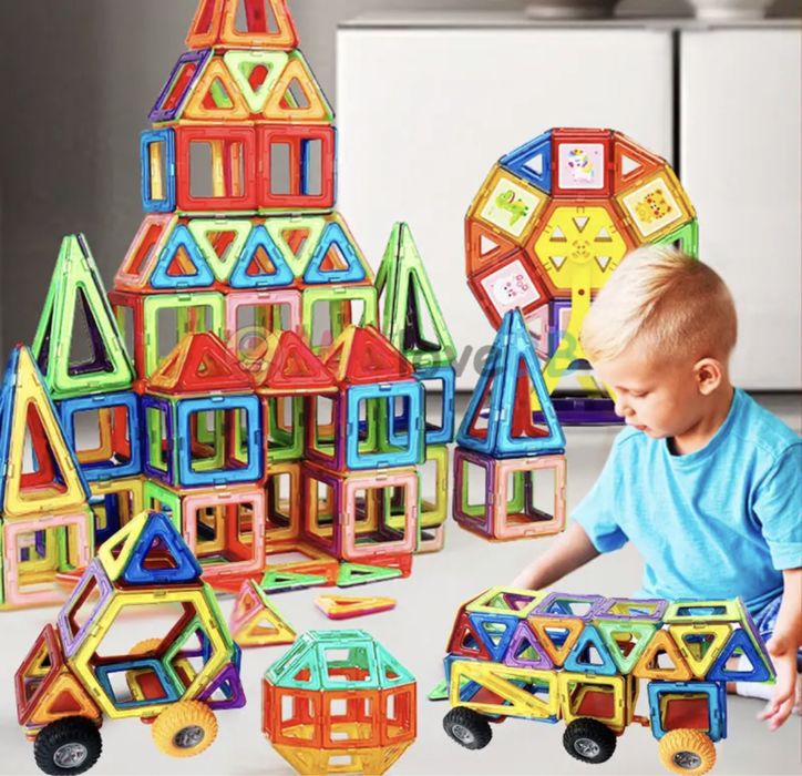 Set Inteligent de Constructie Magnetic 168 buc