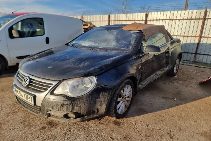 cutie de viteze viteza automata turbina kit chit injectie pompa inalta injector rampa injectoare clapeta acceleratie  racitor gaze egr pompa frana vacuum abs etrier calaret bascula stanga dreapta fata spate  VW Eos an 2007, motor 2.0 tdi BMM,