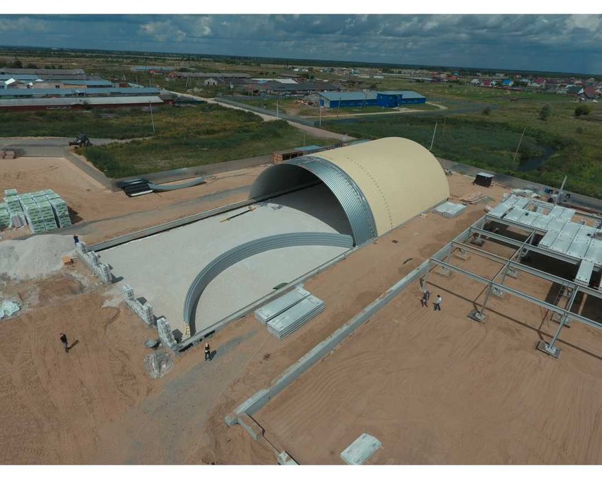 Строим бескаркасные ангары