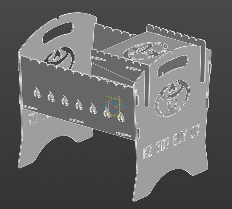 Мангал складной именной