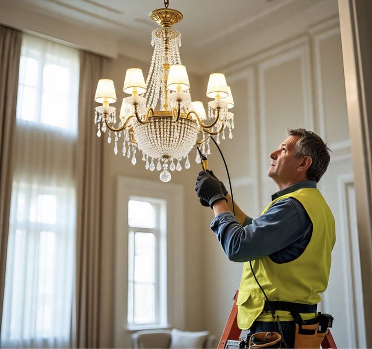 Люстра, Споты установка люстр и спотов работа с гарантией