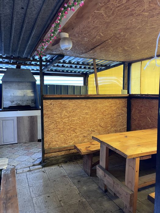 Семейная баня с беседкой