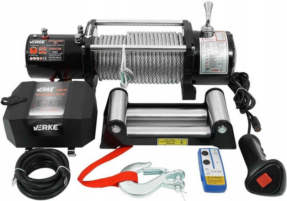 Troliu Auto 13500 LBS 12V Cablu Otel Wireless Factura Garantie