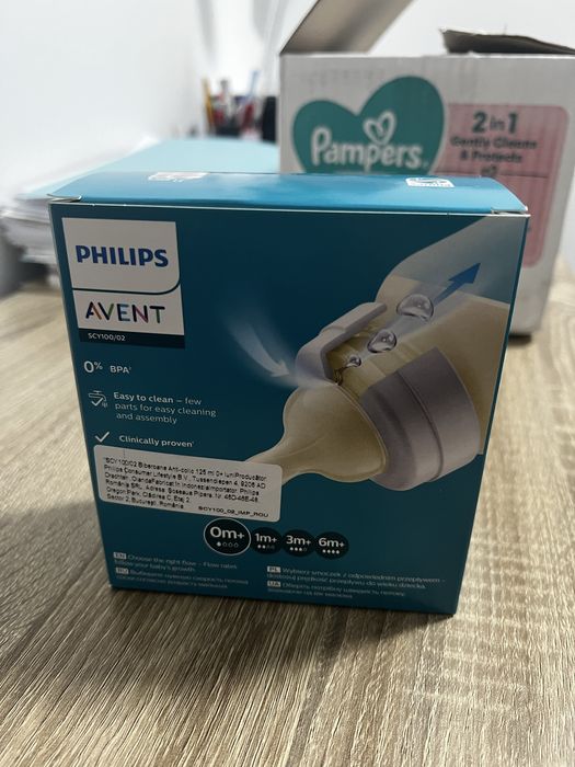 2 biberoane anti-colici 0+ luni, Avent philips