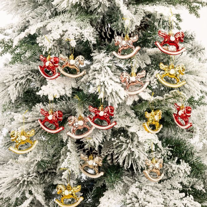 Елочные игрушки 3шт/уп лошадка