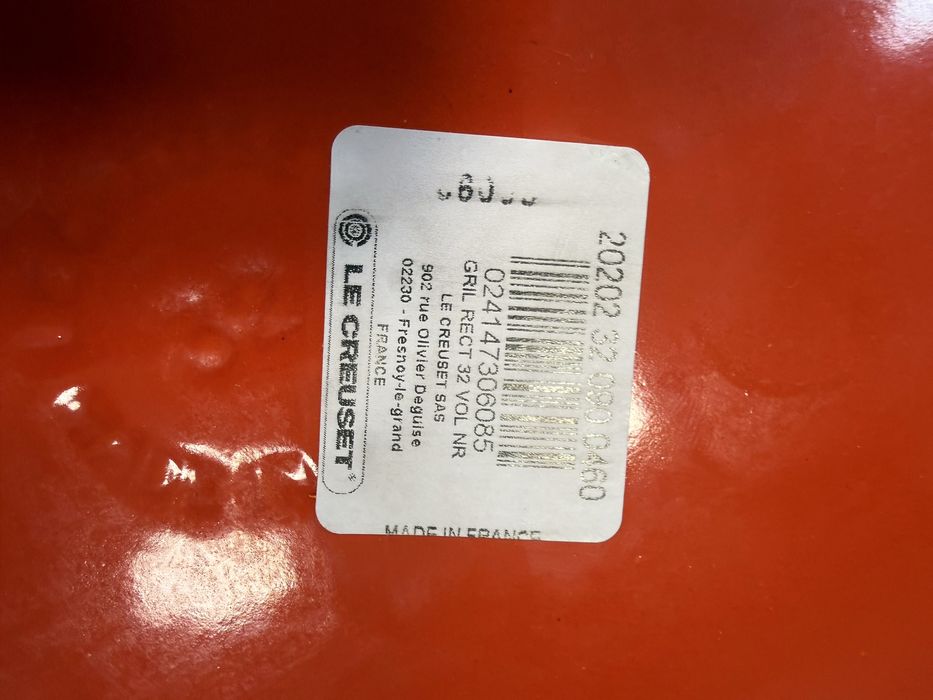 LE CREUSET правоъгълна скара Flame, 32 см