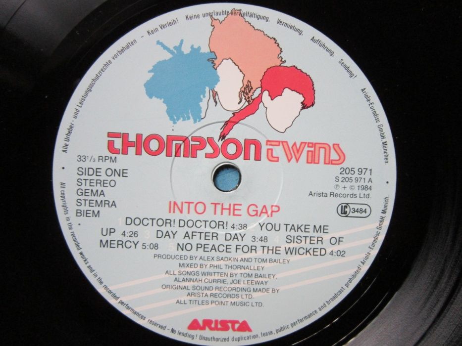 cadou rar vinil Thompson Twins-Into The Gap 1984