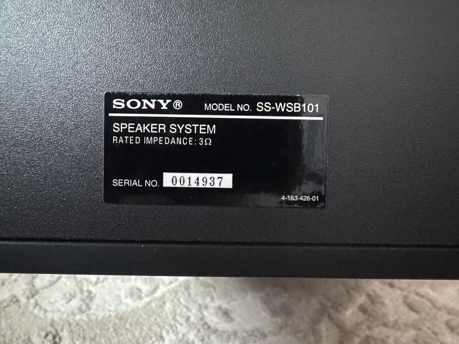 Sony SS-WSB101 subwoofer passive. Сабвуфер пассивный