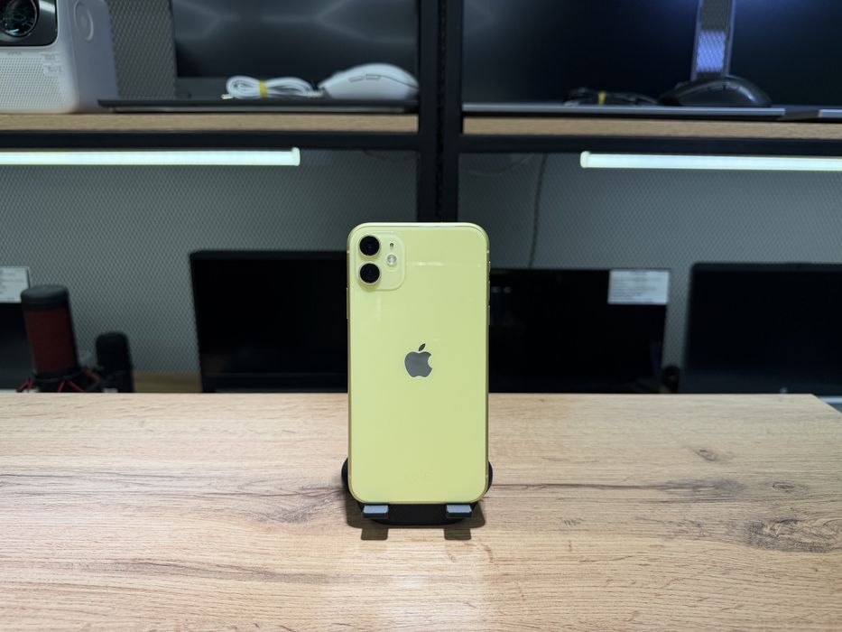 iPhone 11, 64 GB, желтый, АКБ74%, 2184/А10