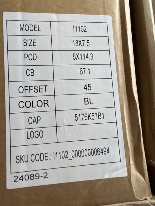 18цола Mazda 5x114.3 Мазда 4бр