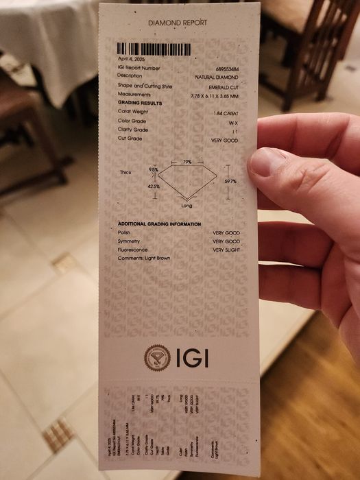 Diamant natural de 1.84 carate