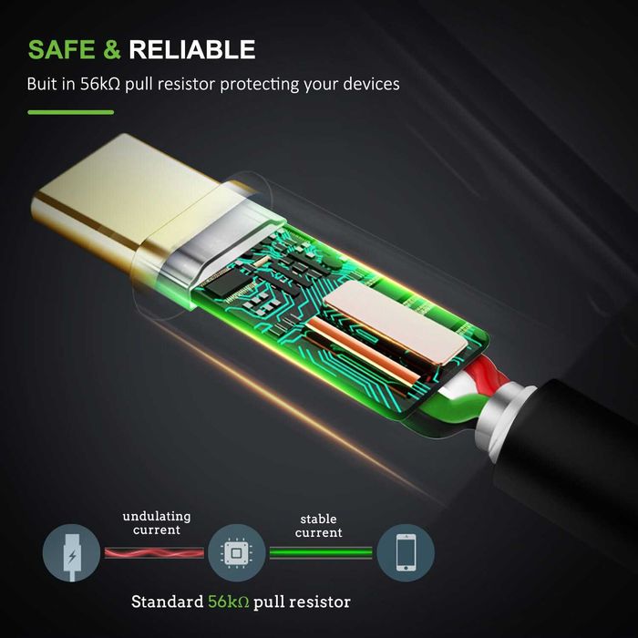 Новый Type C тайпси тайп-си кабель провод для зарядки CABLETIME (20см)