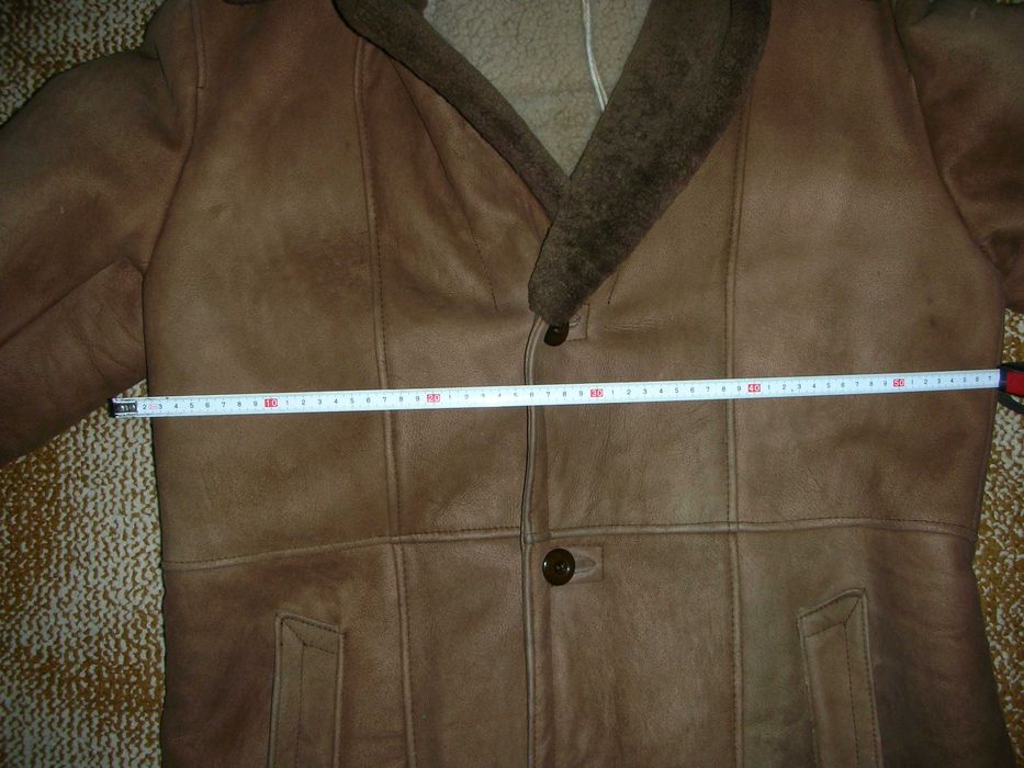 Мъжки Кожух дълъг-естествена кожа