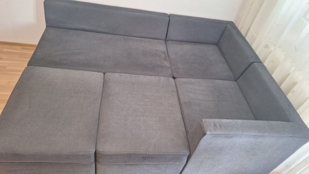 Canapea modulară cu sertar pentru depozitare