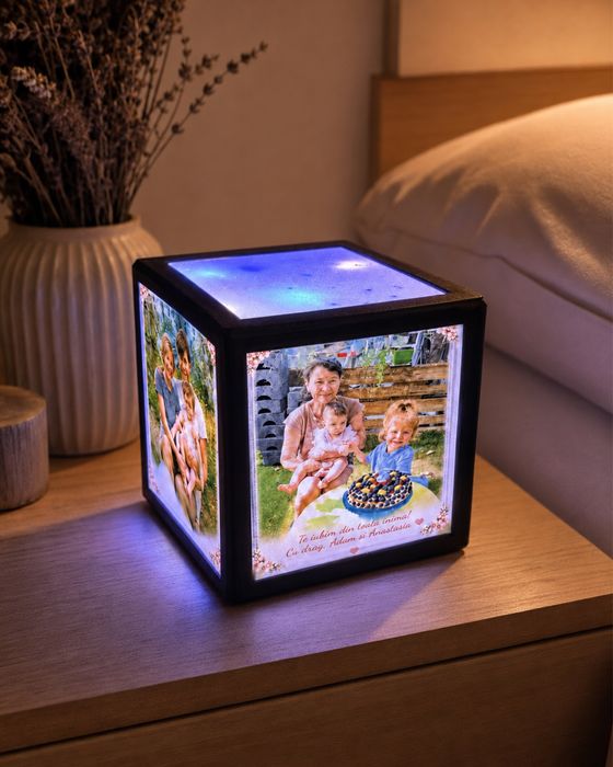 Lampa personalizata cadou nasi, copii, bunici