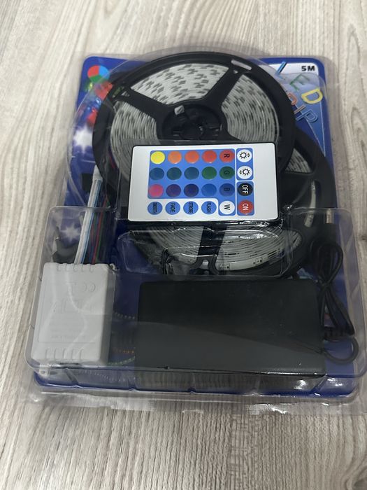 Banda LED, RGB, 10m, 12V, Telecomanda
