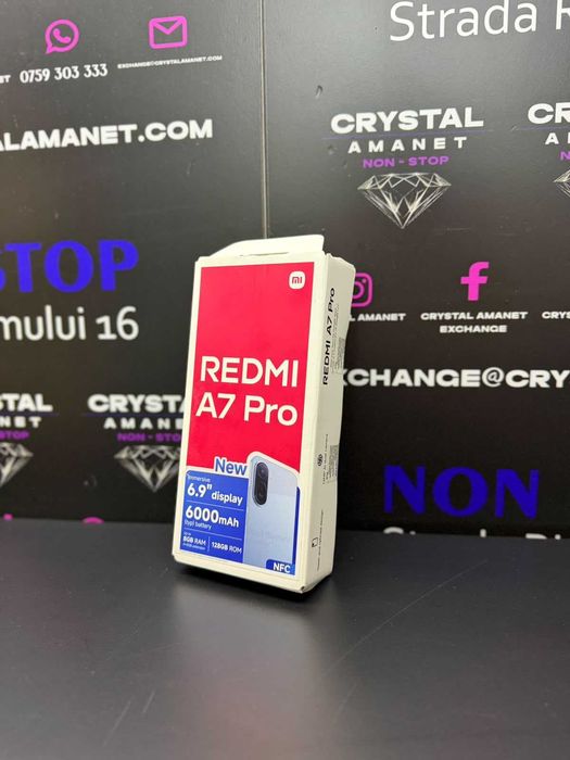 XIAOMI Redmi A7 Pro Black, 4GB RAM, Capacitate de Stocare 128GB Nou Desigilat