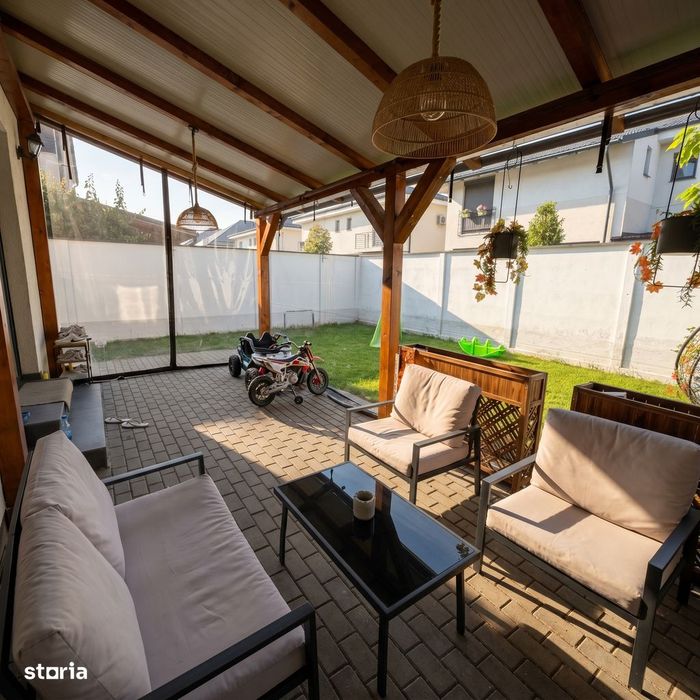 Duplex cu 4 camere, stil mediteranean. Complet mobilat/utilat