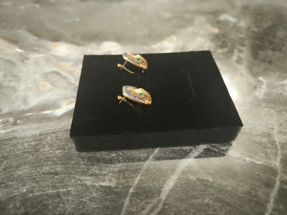 Золотые серьги 585 проба Sokolov