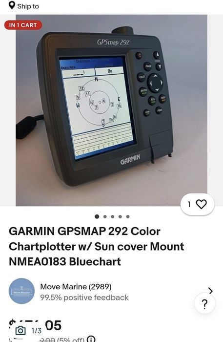 Sonar profesional Garmin 292 hărți și GPS