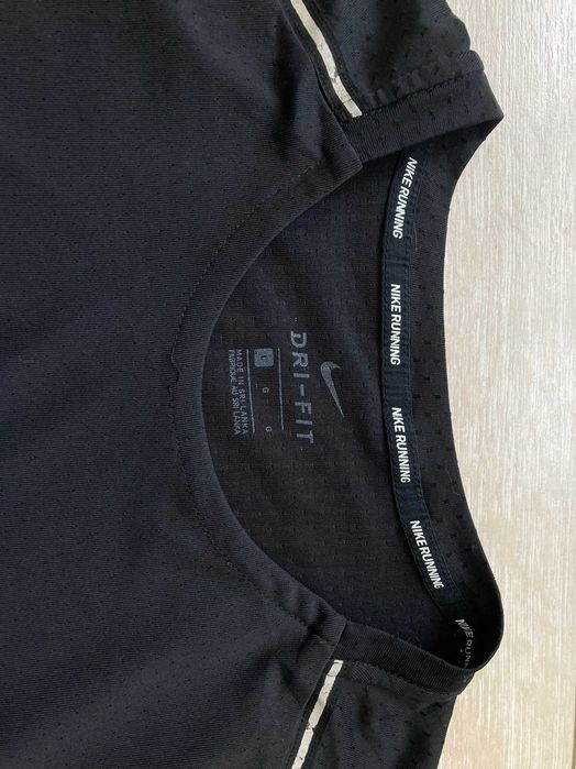 Найк Nike Miler Running Dri Fit мъжка черна тениска размер L