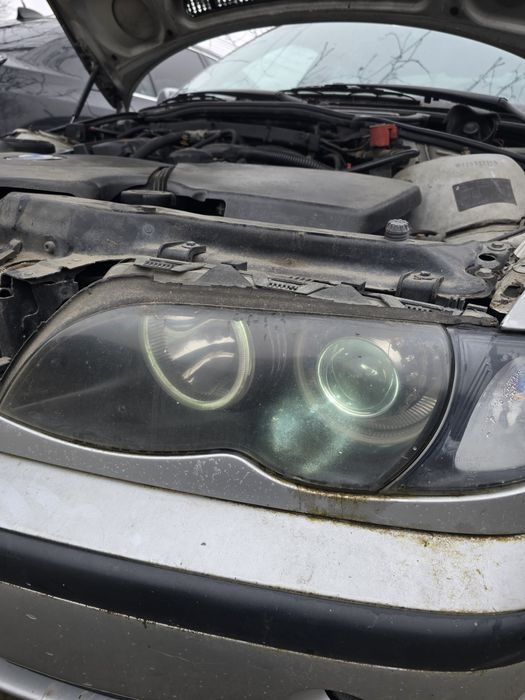 Faruri cu lupe si angel eyes bmw e46 facelift