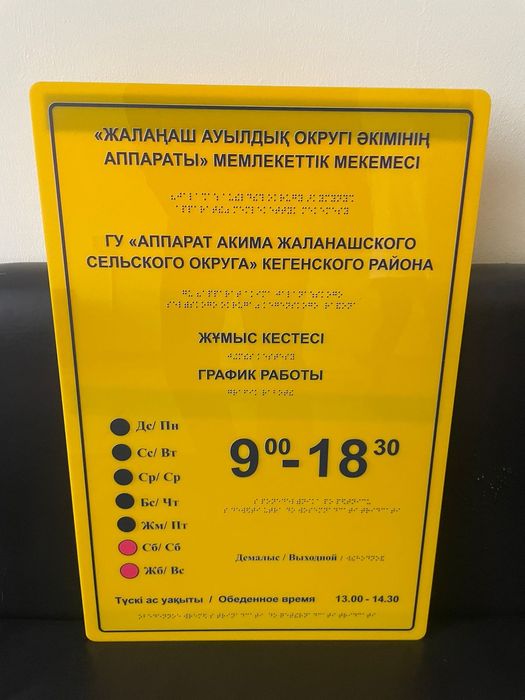 Мнемосхемы,режим работы,тактильные таблички, пиктограммы