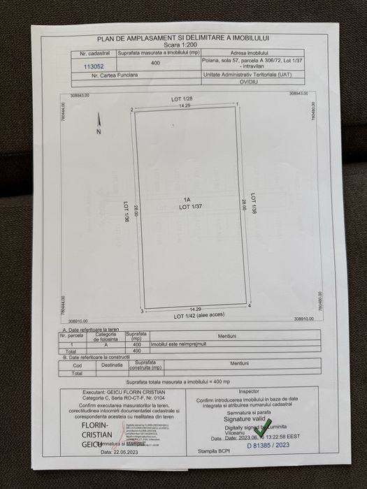 Teren intravilan 400m - Poiana, Constanța