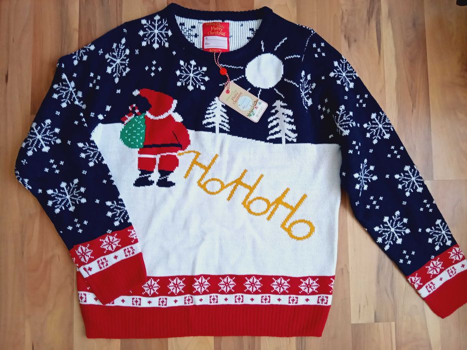 ХЛ Nautica Коледни и  пуловер вълна,акрил т.син