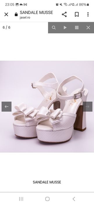 Sandale de mireasa, marimea 36