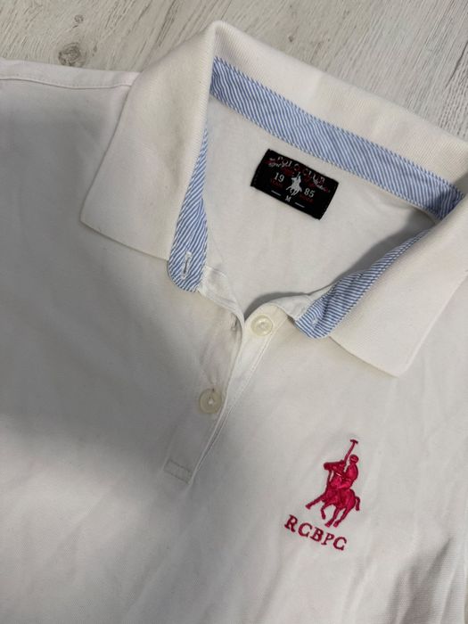 Tricou polo alb