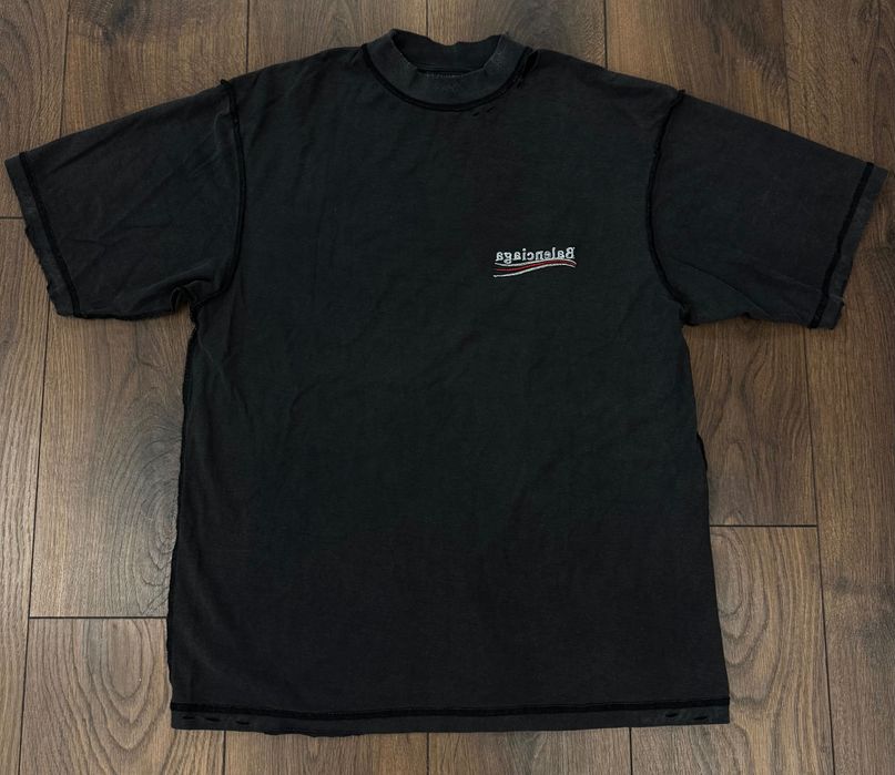 Balenciaga cotton Inside-out T-shirt