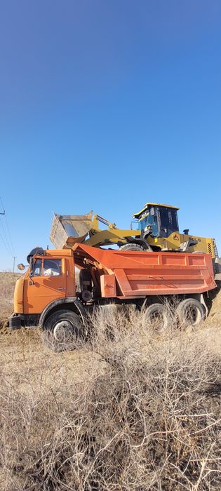 Услуга Камаз самосвал и погрузчик