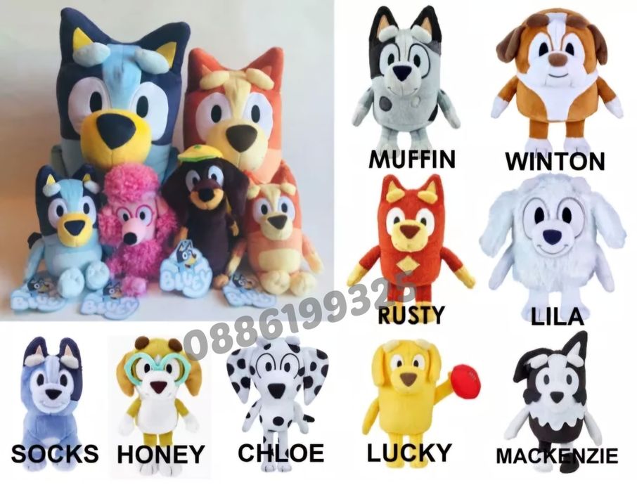 Плюшена играчка Блуи и Бинго Bluey Bingo плюшени играчки Всички герои