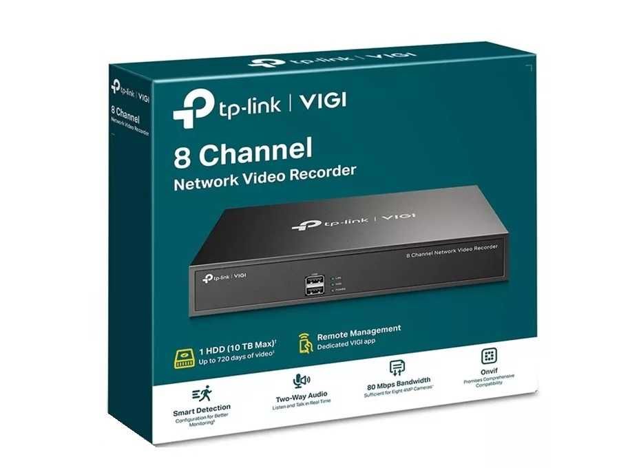 VIGI 8 канален NVR, за до 8 броя IP камери до 8 мегапиксела