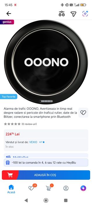 OOONO  detector radar impecabil