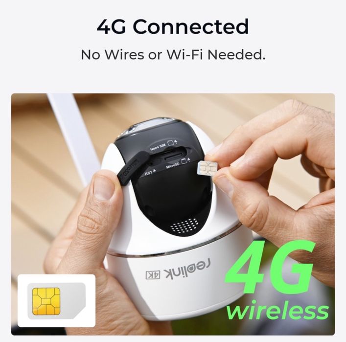 Reolink 4G LTE 4K камера за наблюдение със соларен панел