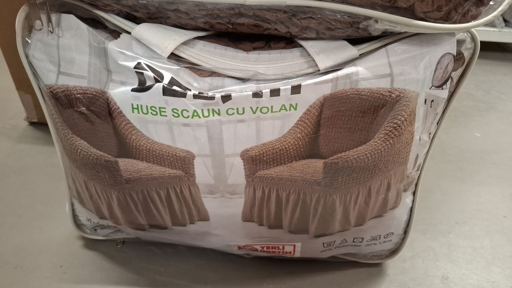 Set huse canapea si 2 fotolii. Material gofrat. Diverse culori. Noi!