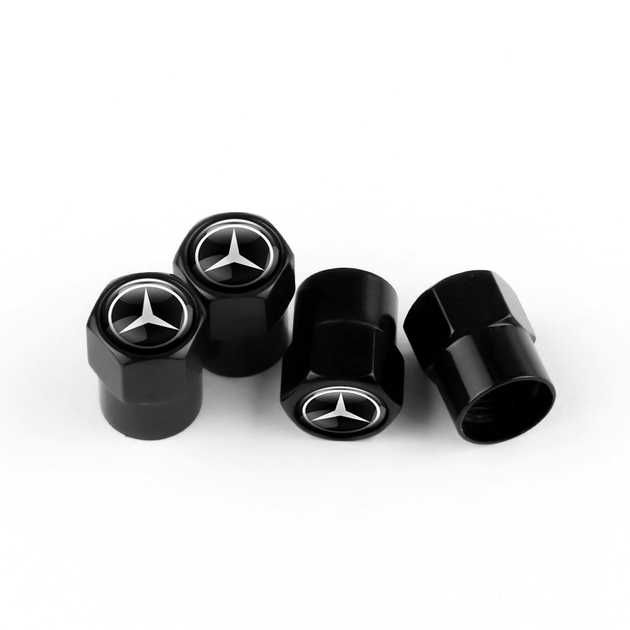 Set 4 capacele negre valva / ventil roata Mercedes