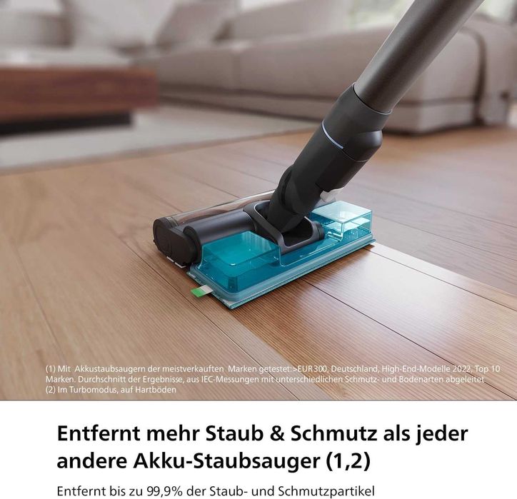 Нова Безкабелна Вертикална Прахосмукачка PHILIPS XC7053/01 Series 7000, 2 години Гаранция, Aqua Модул, Сухо и Мокро Почистване