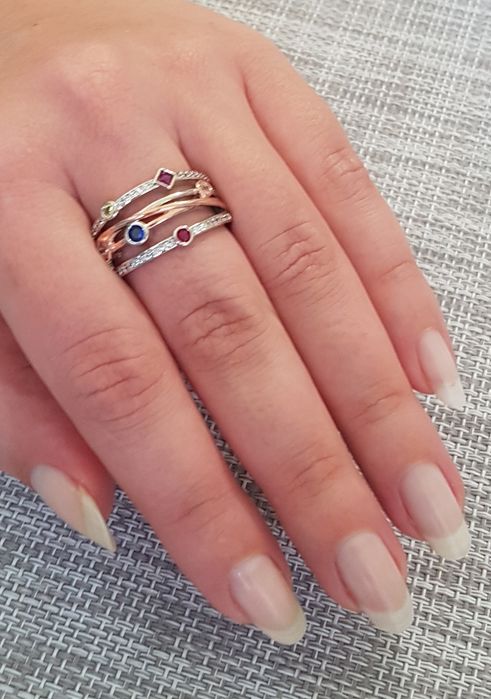 Дамски посребрени пръстени