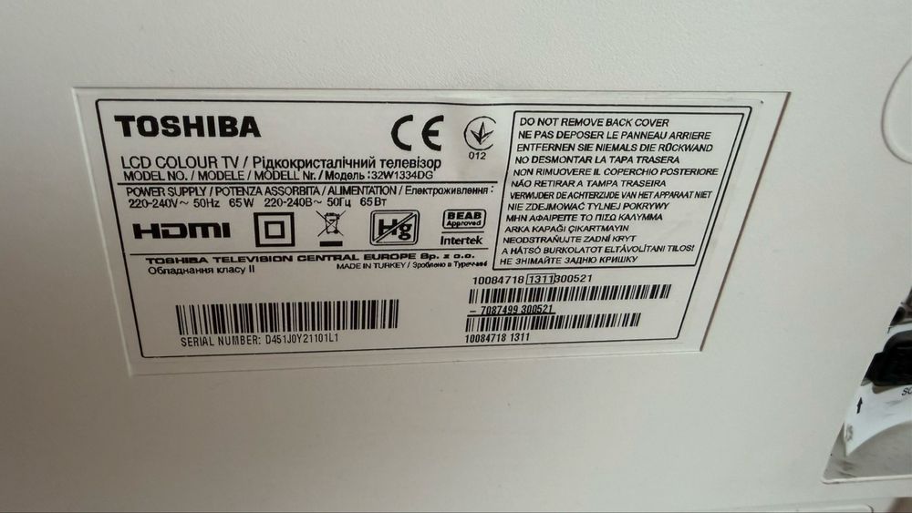 Телевизор Тошиба Toshiba не работи