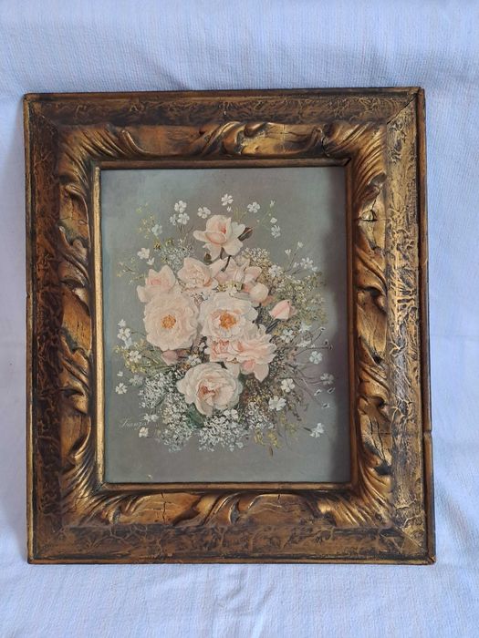 tablou pictura pe panza 40/47 cm semnat Livia Frunza Lili