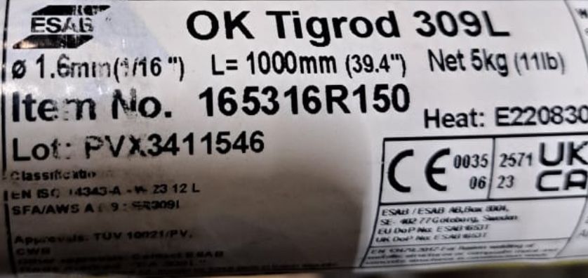 Присадочнные прутки  ESAB  309 L