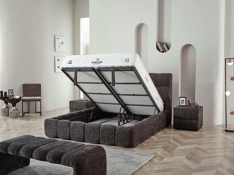 Тапицирано легло Bubble Графит